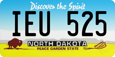 ND license plate IEU525
