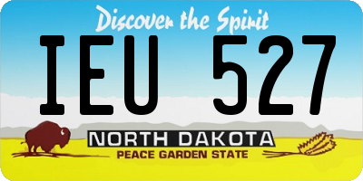 ND license plate IEU527