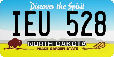 ND license plate IEU528
