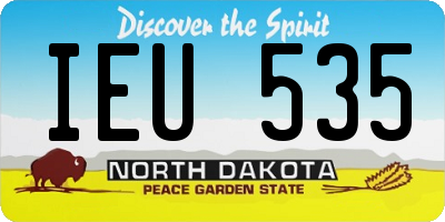 ND license plate IEU535