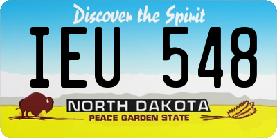 ND license plate IEU548