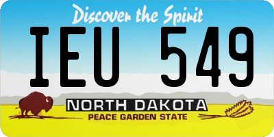ND license plate IEU549