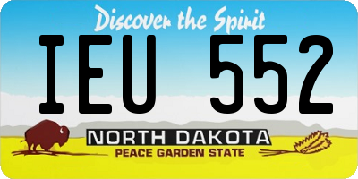 ND license plate IEU552