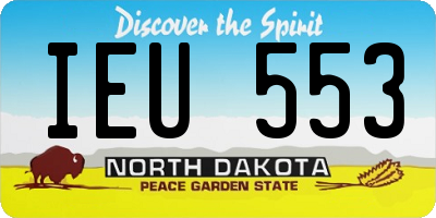 ND license plate IEU553