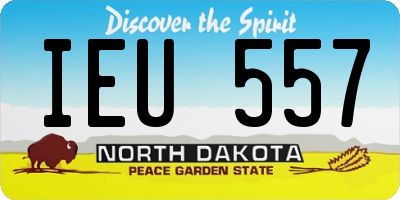 ND license plate IEU557