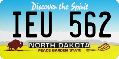ND license plate IEU562