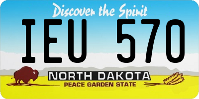 ND license plate IEU570