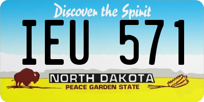 ND license plate IEU571