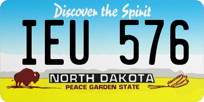 ND license plate IEU576