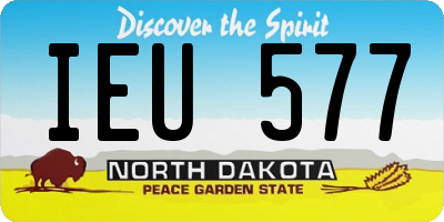 ND license plate IEU577