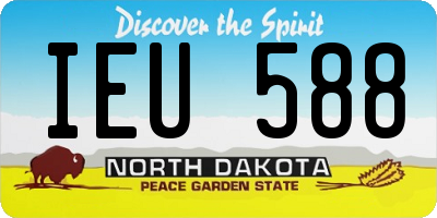 ND license plate IEU588