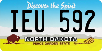 ND license plate IEU592