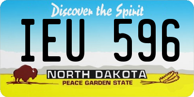 ND license plate IEU596