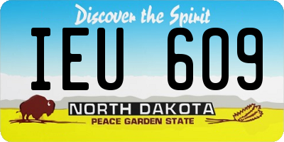 ND license plate IEU609