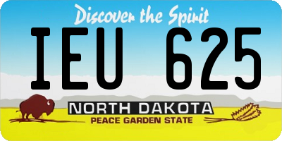 ND license plate IEU625