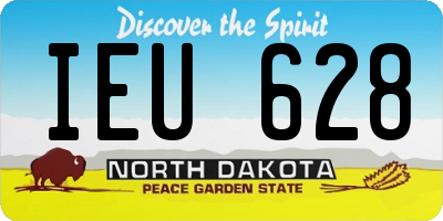 ND license plate IEU628