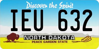 ND license plate IEU632