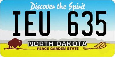 ND license plate IEU635