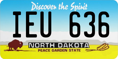ND license plate IEU636