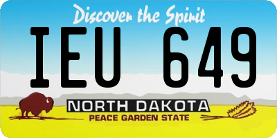 ND license plate IEU649