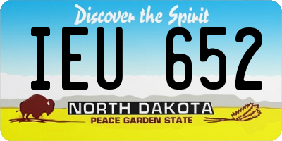 ND license plate IEU652
