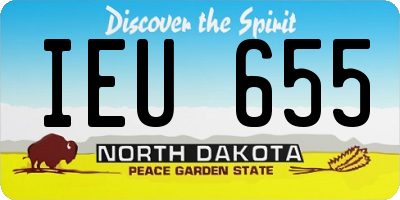 ND license plate IEU655