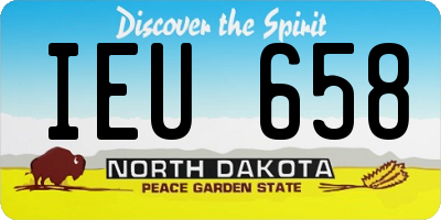 ND license plate IEU658