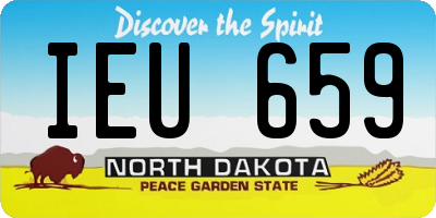 ND license plate IEU659