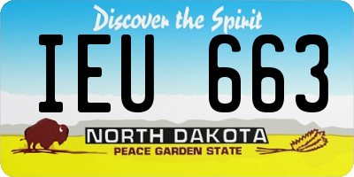 ND license plate IEU663