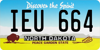 ND license plate IEU664