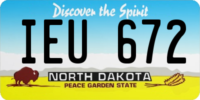 ND license plate IEU672