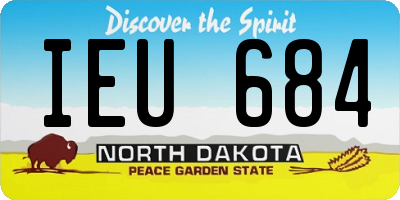ND license plate IEU684