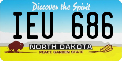 ND license plate IEU686
