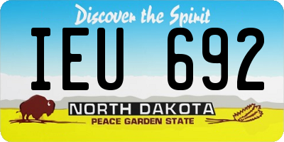 ND license plate IEU692