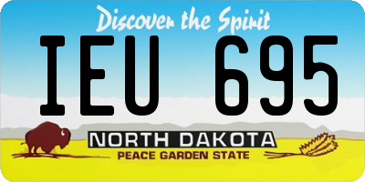 ND license plate IEU695