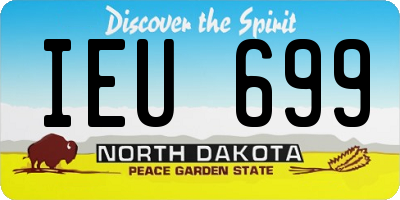 ND license plate IEU699