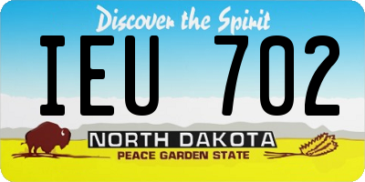 ND license plate IEU702
