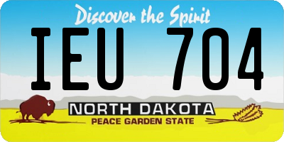 ND license plate IEU704