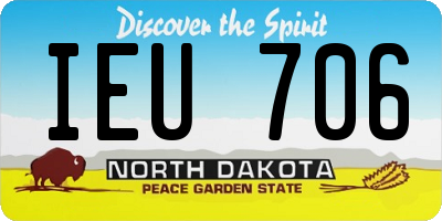 ND license plate IEU706