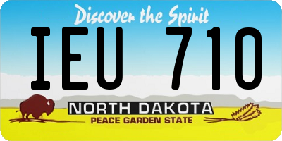 ND license plate IEU710