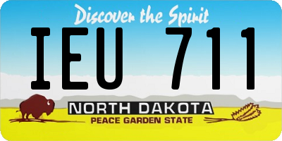 ND license plate IEU711