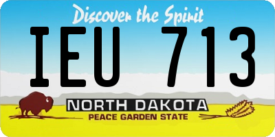 ND license plate IEU713