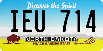 ND license plate IEU714