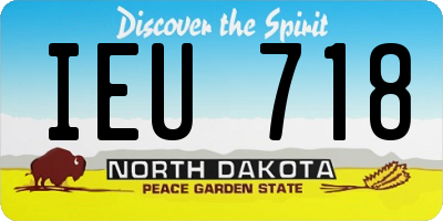 ND license plate IEU718