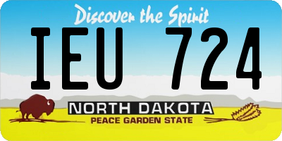 ND license plate IEU724