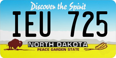 ND license plate IEU725