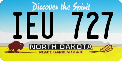 ND license plate IEU727