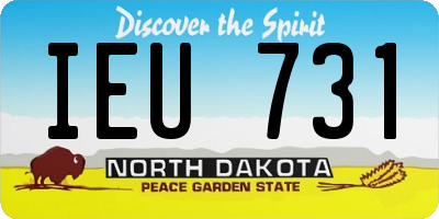 ND license plate IEU731