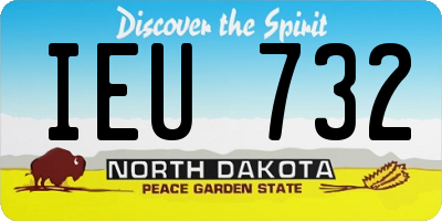 ND license plate IEU732