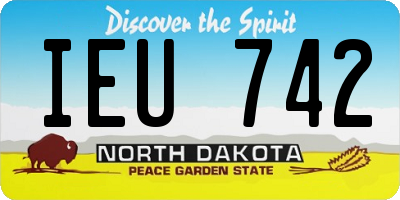 ND license plate IEU742